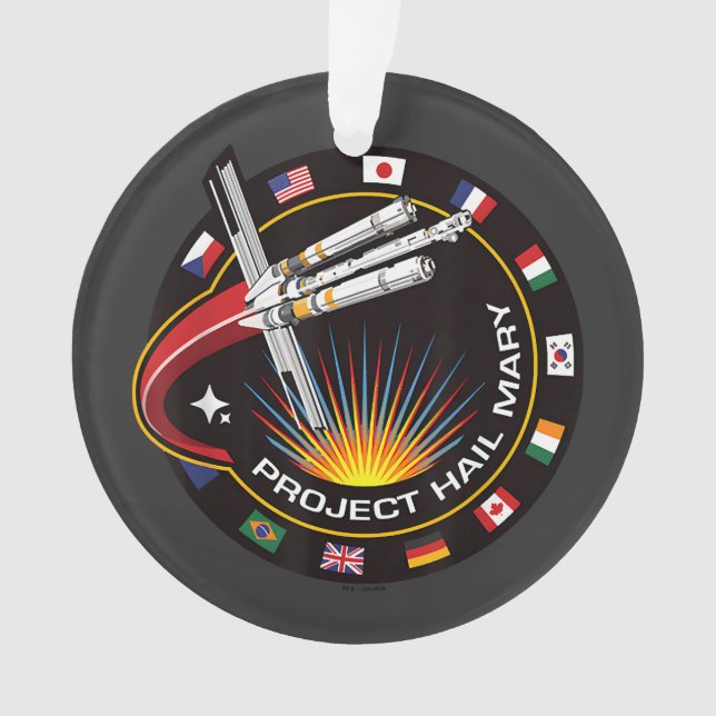 Space Mission Patch Ornament (Front)