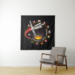 Space Mission Patch Tapestry