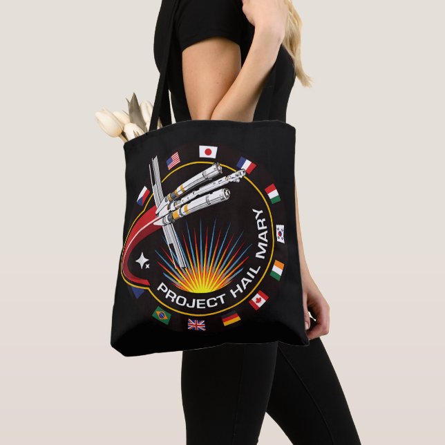Space Mission Patch Tote Bag (Close Up)