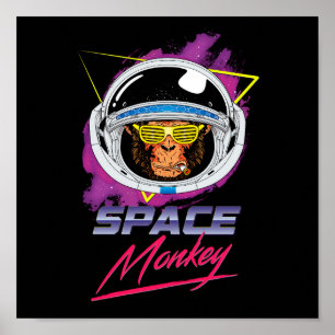 Space Monkey 80s Poster