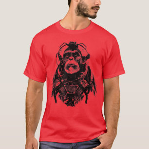 Space Monkey Astronaut Ape Funny Animal Lover Cute T-Shirt