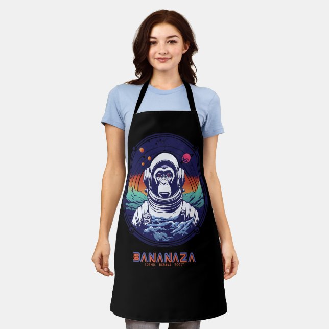 Space Monkey Astronaut Apron (Worn)