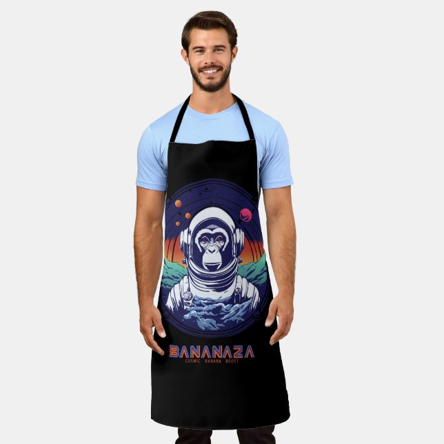 Space Monkey Astronaut Apron (Worn)