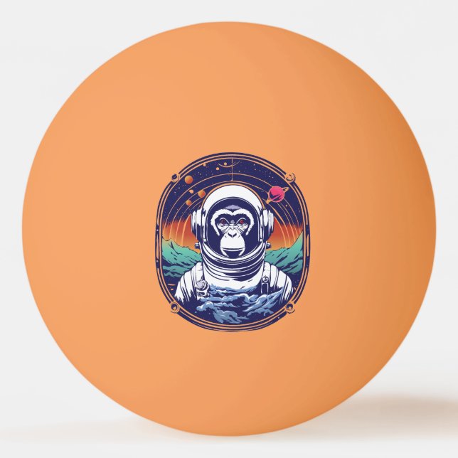 Space Monkey Astronaut Ping Pong Ball (Front)
