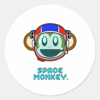 space monkey classic round sticker