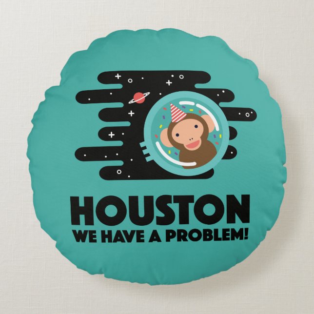 Space Monkey Round Cushion (Front)