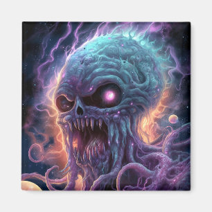 Space Monster Horror Art Magnet