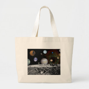 space montage large tote bag