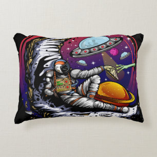 Space Moon Cheese Decorative Cushion