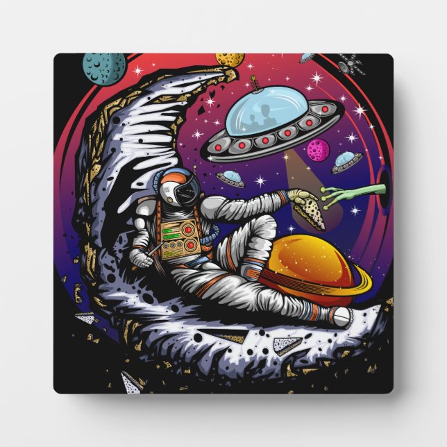 Space Moon Cheese Plaque (Front)