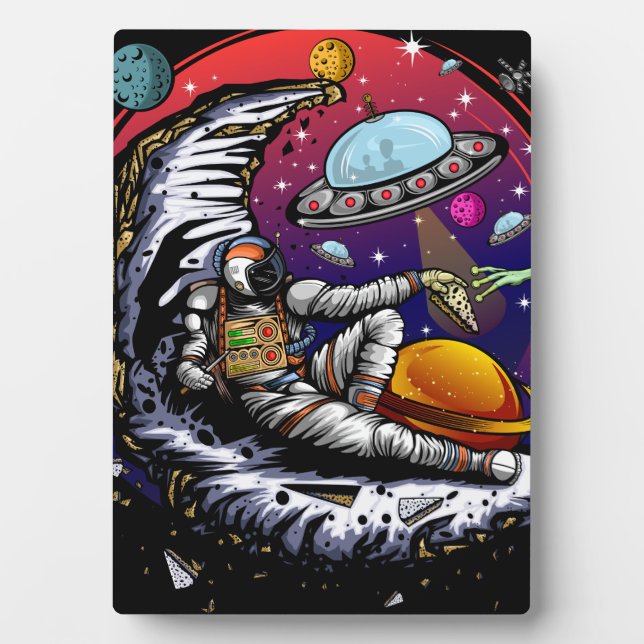 Space Moon Cheese Plaque (Front)