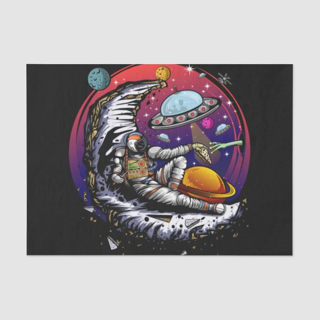 Space Moon Cheese Tissue Paper (Front)