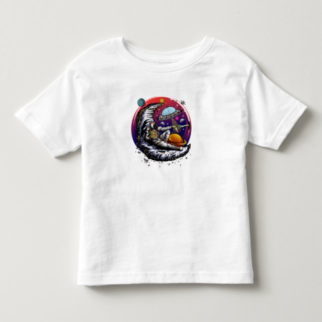 Space Moon Cheese Toddler T-Shirt (Front)