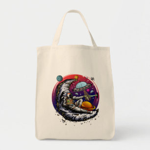 Space Moon Cheese Tote Bag