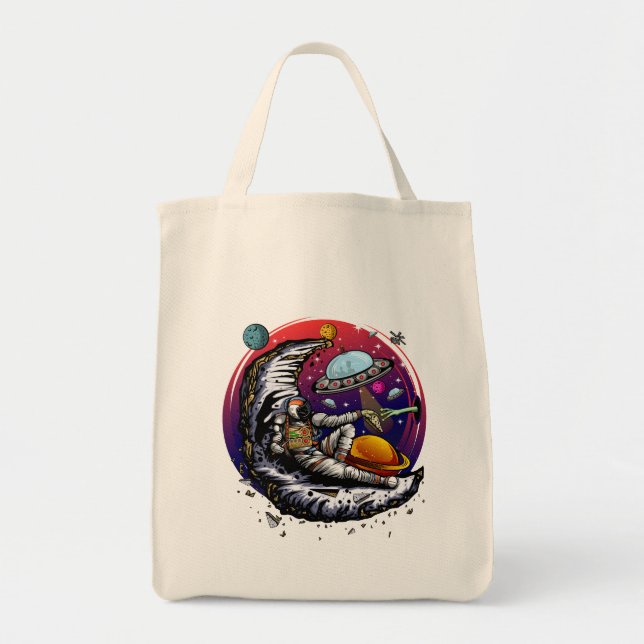 Space Moon Cheese Tote Bag (Front)