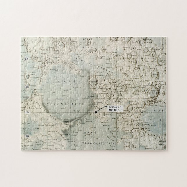 SPACE: MOON MAP, 1972 JIGSAW PUZZLE (Horizontal)