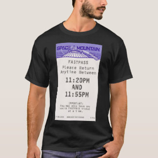 Space Mountain Fastpass Sticker T-Shirt