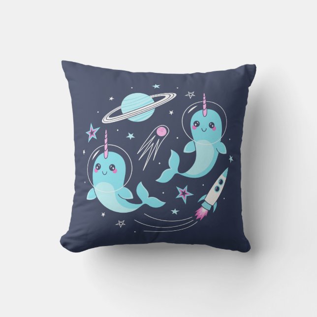 Space Narwhals Cushion (Front)