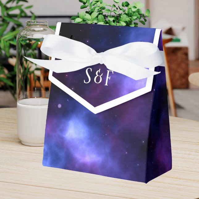 Space Nebula Purple Galaxy Wedding Favour Box (Creator Uploaded)