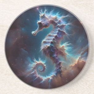 Space Nebula Seahorse Coaster