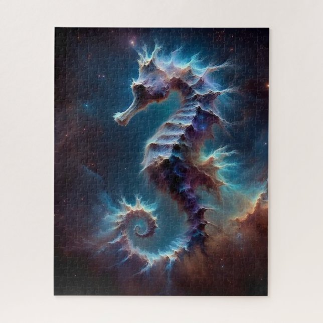 Space Nebula Seahorse Jigsaw Puzzle (Vertical)