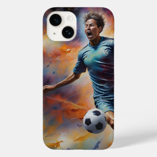 Space Nebula Soccer Shot Case-Mate iPhone 14 Case