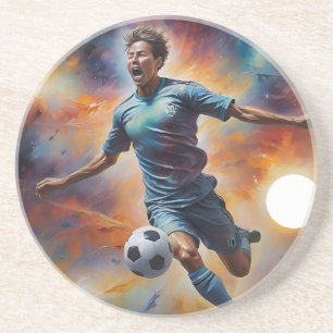 Space Nebula Soccer Shot Coaster