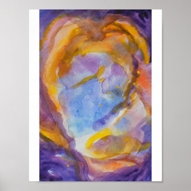 Space Nebula Watercolor Poster (Front)
