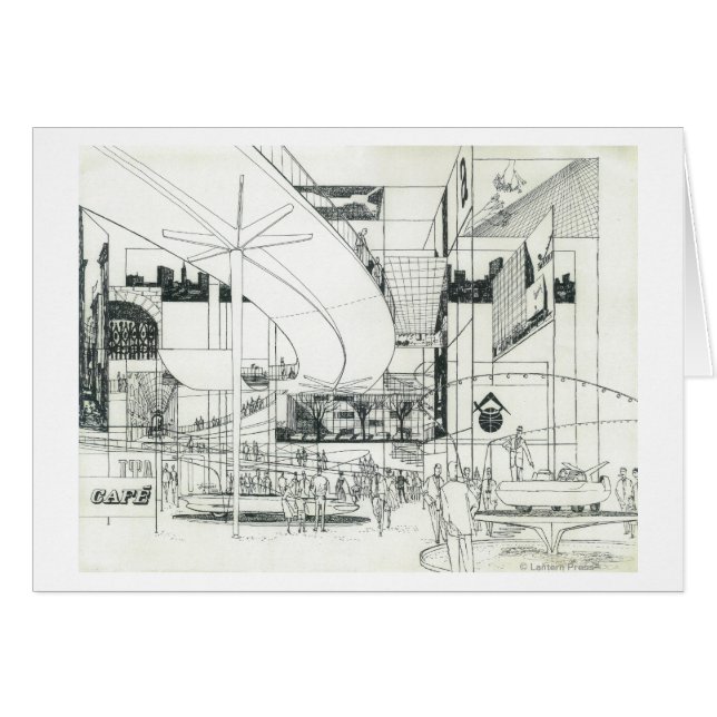 Space Needle Aerial Concept Drawing 2 (Front Horizontal)