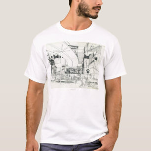 Space Needle Aerial Concept Drawing 2 T-Shirt
