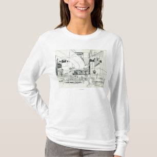Space Needle Aerial Concept Drawing 2 T-Shirt