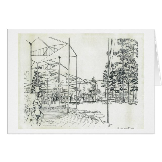 Space Needle Aerial Concept Drawing 3 (Front Horizontal)