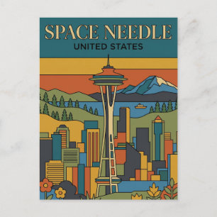 Space Needle Washington Postcard