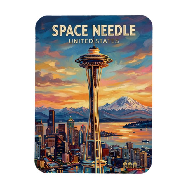 Space Needle Washington State Magnet (Vertical)