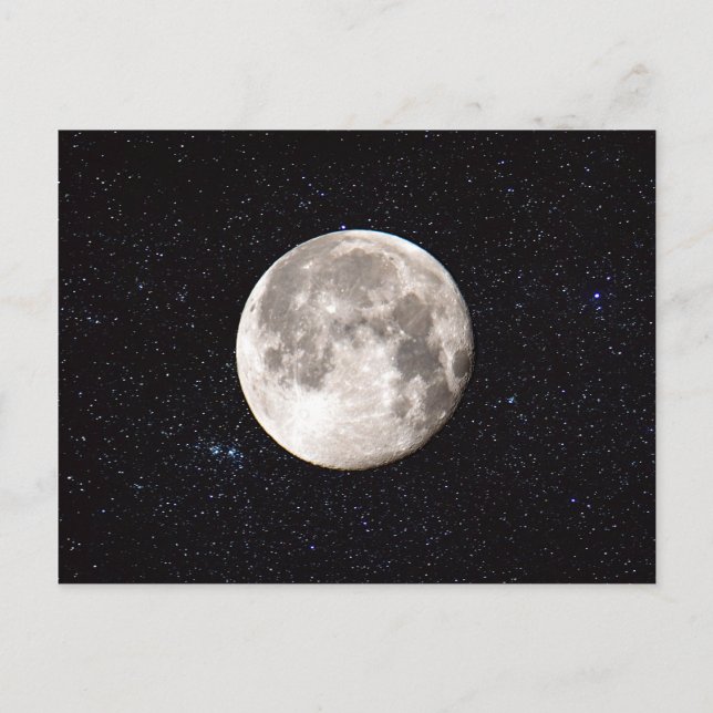 Space Night Sky Moon Postcard (Front)