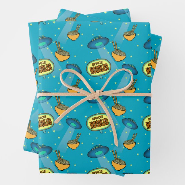 Space Noodles Night Sky   Wrapping Paper Sheet (In situ)