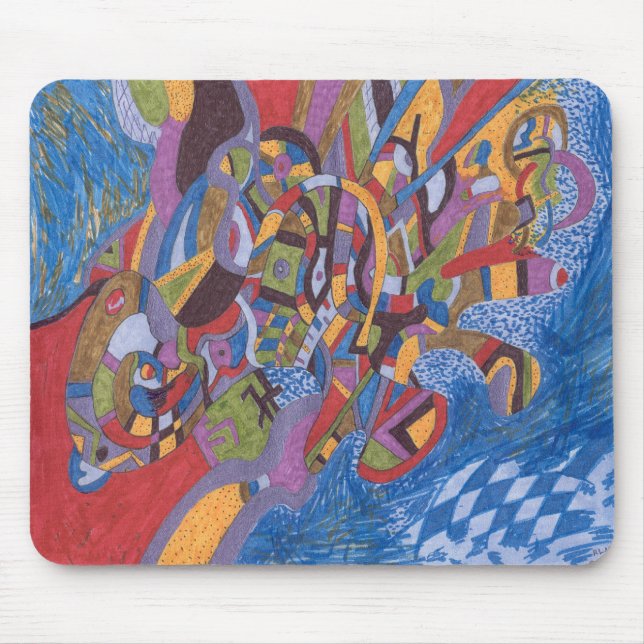 Space Octopus, abstract Mouse Pad (Front)