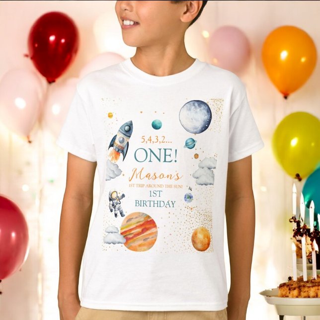 Space Odyssey Birthday First Boy T-Shirt (Creator Uploaded)
