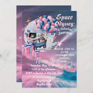 SPACE ODYSSEY:Celestial journey /BABY SHOWER Invitation
