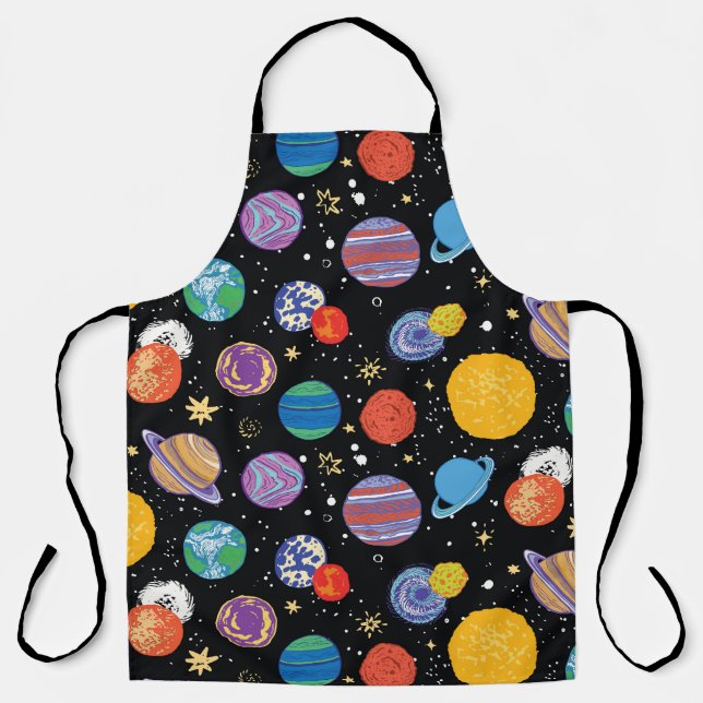 Space Odyssey: Planetary Pattern Apron (Front)