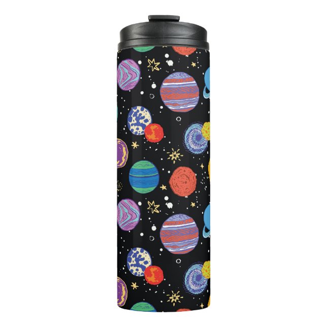 Space Odyssey: Planetary Pattern Thermal Tumbler (Front)