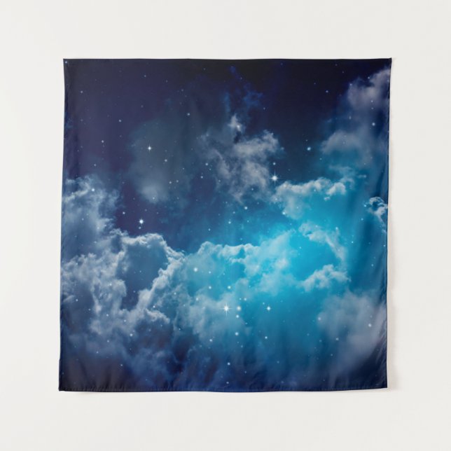 Space of night sky with cloud and starssky,night,b tapestry (Front)