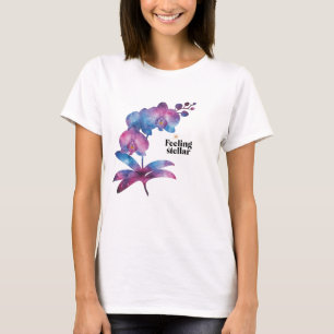Space orchid woman's T-shirt