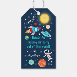 Space Out Of This World Birthday Gift Tags
