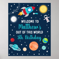 Space Out Of This World Birthday Welcome