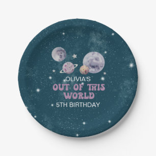 Space Out of this World Planets Birthday Paper Plate