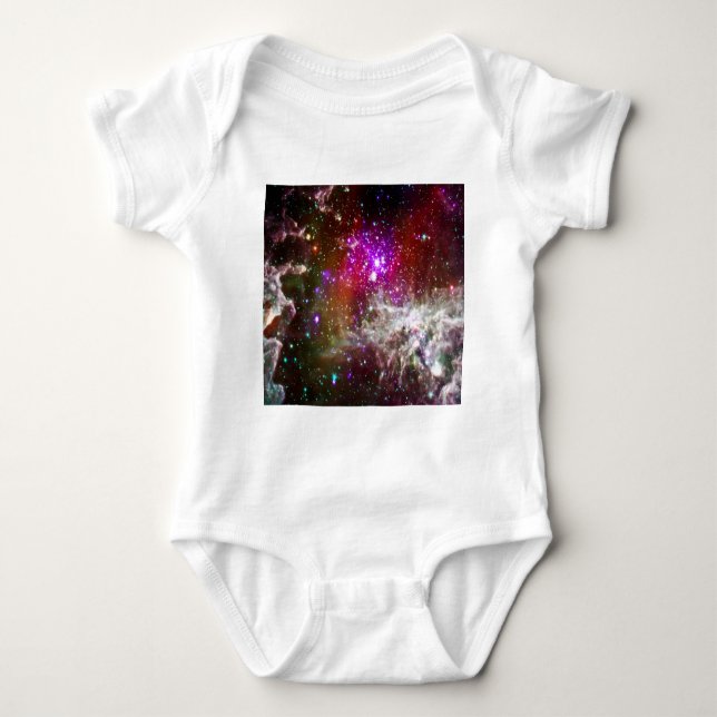 Space - Pacman Nebula Baby Bodysuit (Front)