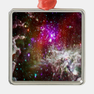 Space - Pacman Nebula Metal Ornament