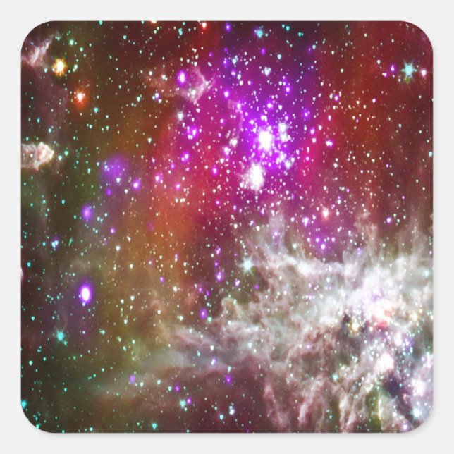 Space - Pacman Nebula Square Sticker (Front)