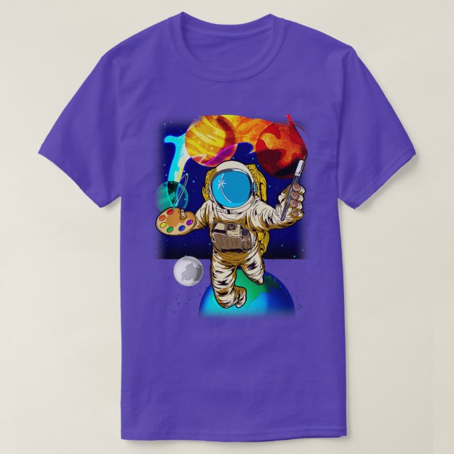 Space Painting Astronaut Artist Painter Universe G T-Shirt (Design Front)